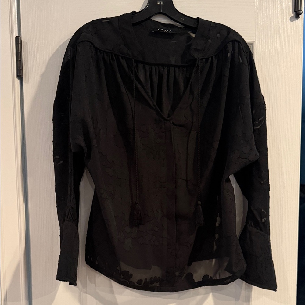Chic Black Lace Blouse by Coda
